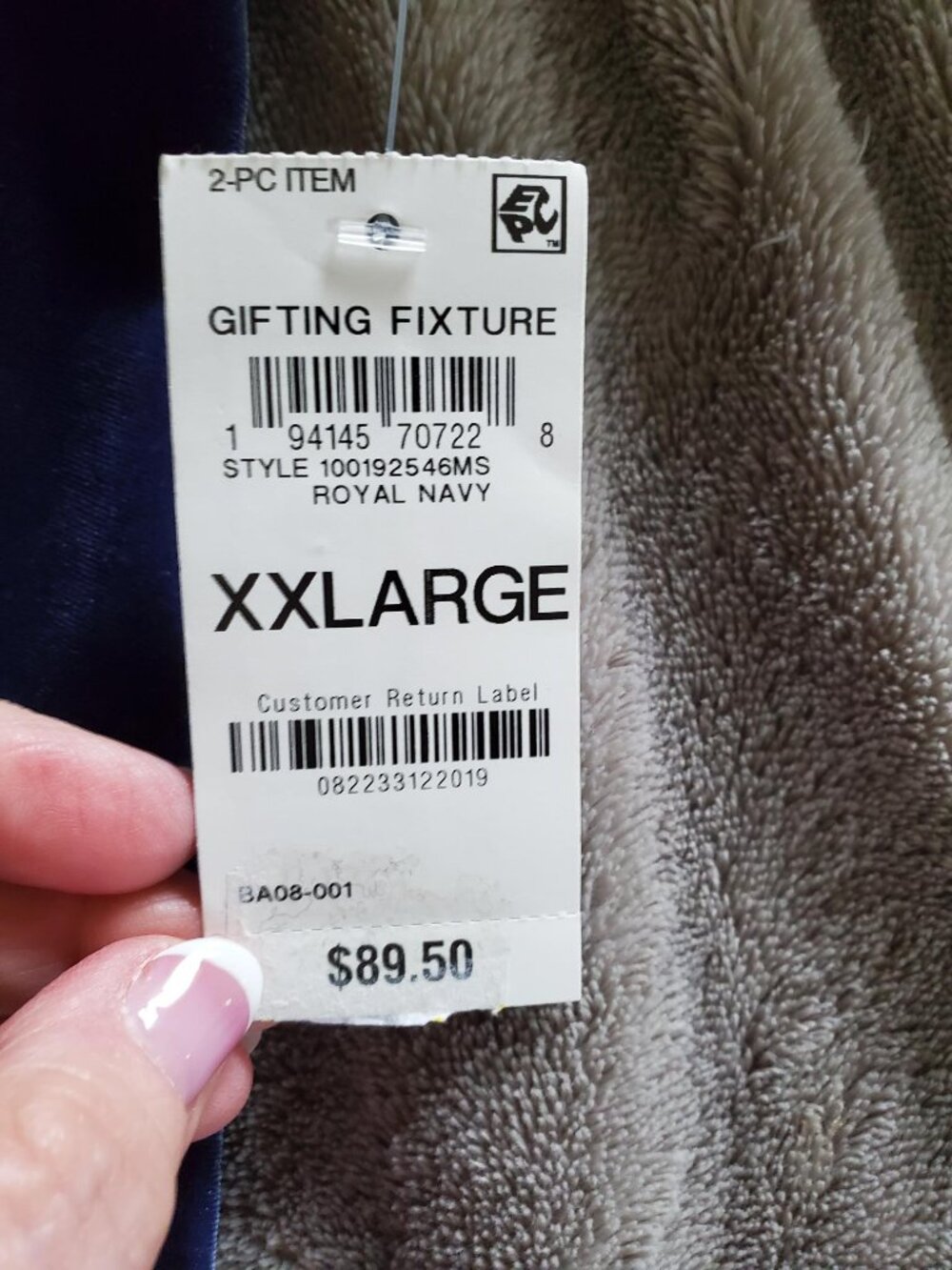 NWT I.N.C. Women's 2pc Velvet Shawl-Collar Pajama Set Size XXL - Picture 8 of 8